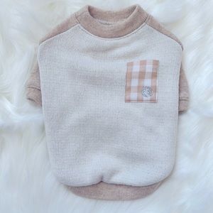 Studio Eloise Cream and Tan Sweater
